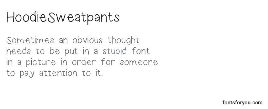Review of the HoodieSweatpants Font