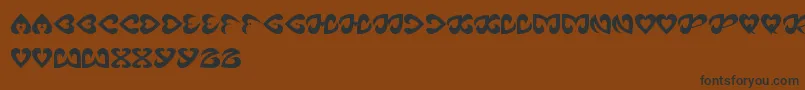 EternalLove-Schriftart – Schwarze Schriften auf braunem Hintergrund