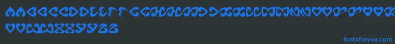 Шрифт EternalLove – синие шрифты на чёрном фоне