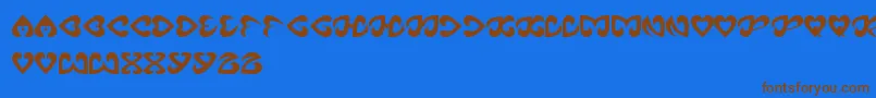 EternalLove Font – Brown Fonts on Blue Background