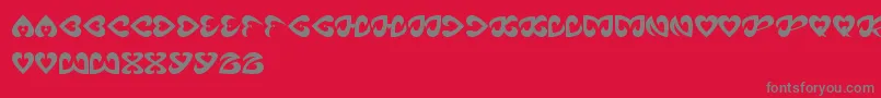 フォントEternalLove – 赤い背景に灰色の文字