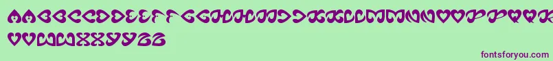 EternalLove Font – Purple Fonts on Green Background