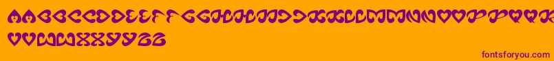 EternalLove Font – Purple Fonts on Orange Background
