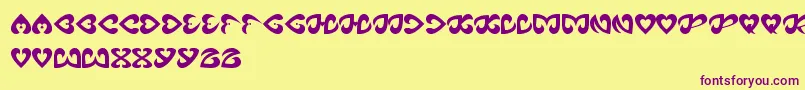 EternalLove Font – Purple Fonts on Yellow Background