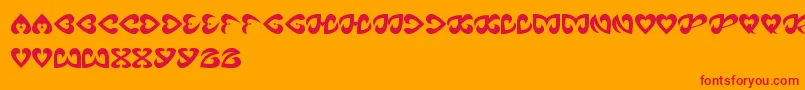 EternalLove Font – Red Fonts on Orange Background