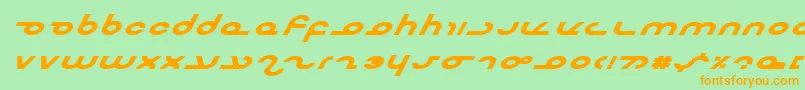 MasterdomExpBoldItalic Font – Orange Fonts on Green Background