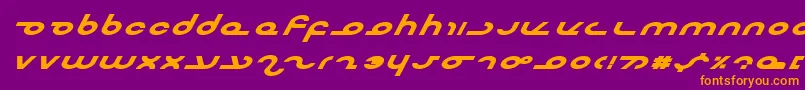 MasterdomExpBoldItalic Font – Orange Fonts on Purple Background