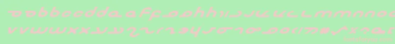 MasterdomExpBoldItalic Font – Pink Fonts on Green Background