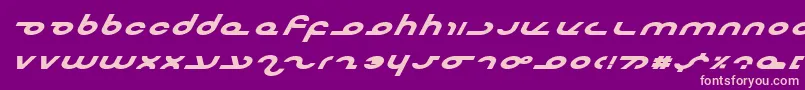 MasterdomExpBoldItalic Font – Pink Fonts on Purple Background