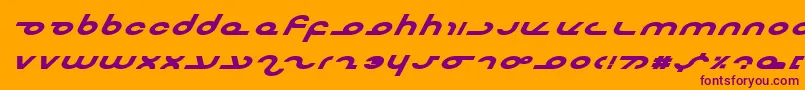 MasterdomExpBoldItalic Font – Purple Fonts on Orange Background
