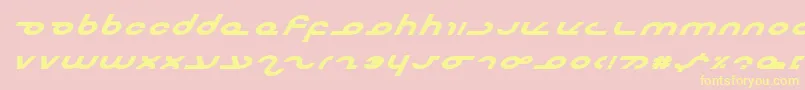 Police MasterdomExpBoldItalic – polices jaunes sur fond rose