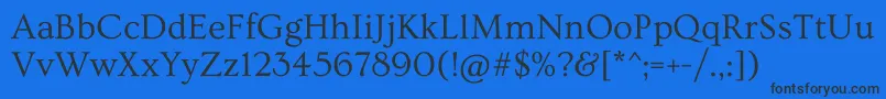 OvoRegular Font – Black Fonts on Blue Background