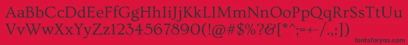 OvoRegular Font – Black Fonts on Red Background