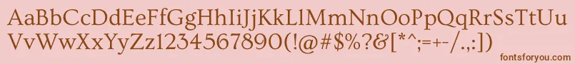 OvoRegular Font – Brown Fonts on Pink Background