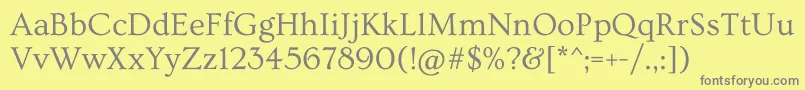 OvoRegular Font – Gray Fonts on Yellow Background