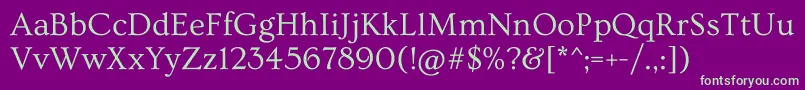 OvoRegular Font – Green Fonts on Purple Background