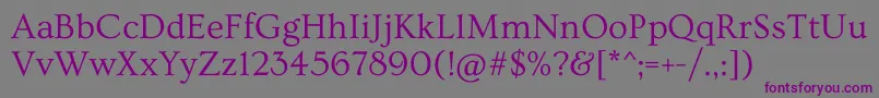 OvoRegular Font – Purple Fonts on Gray Background