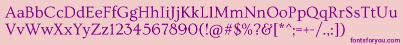 OvoRegular Font – Purple Fonts on Pink Background