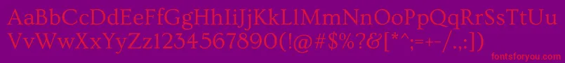 OvoRegular Font – Red Fonts on Purple Background