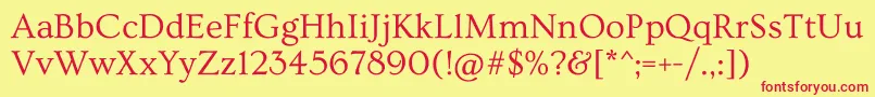 OvoRegular Font – Red Fonts on Yellow Background