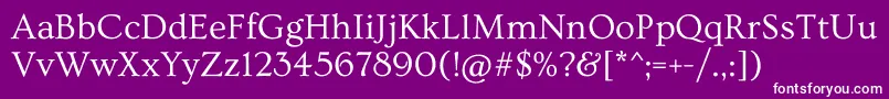 OvoRegular Font – White Fonts on Purple Background