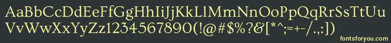 OvoRegular Font – Yellow Fonts on Black Background