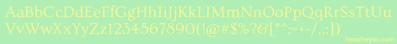 OvoRegular Font – Yellow Fonts on Green Background