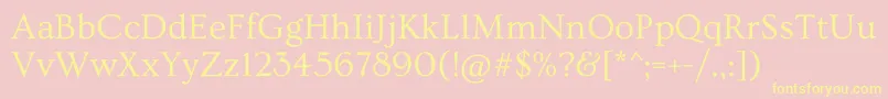 OvoRegular Font – Yellow Fonts on Pink Background