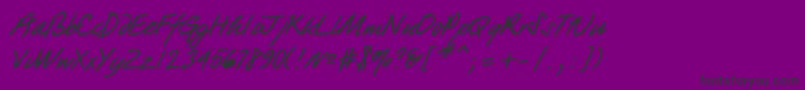 Quickpen Font – Black Fonts on Purple Background