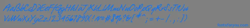 fuente Quickpen – Fuentes Azules Sobre Fondo Gris