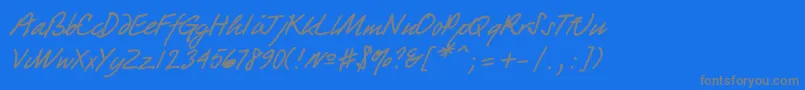 Шрифт Quickpen – серые шрифты на синем фоне