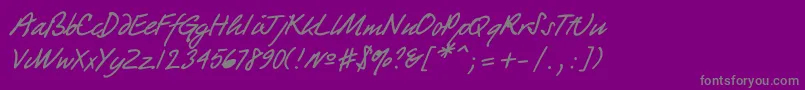 Quickpen-Schriftart – Graue Schriften auf violettem Hintergrund