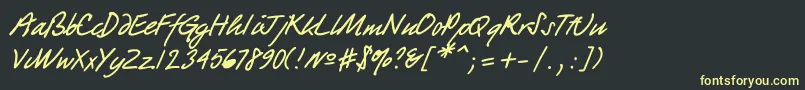 More about Quickpen Font Quickpen Font – Yellow Fonts on Black Background