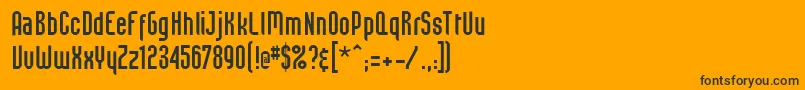 Шрифт Ft13 – чёрные шрифты на оранжевом фоне
