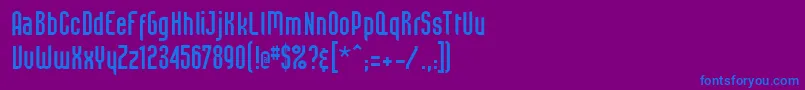 フォントFt13 – 紫色の背景に青い文字