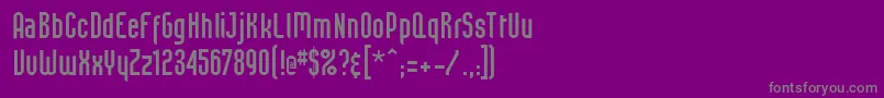フォントFt13 – 紫の背景に灰色の文字