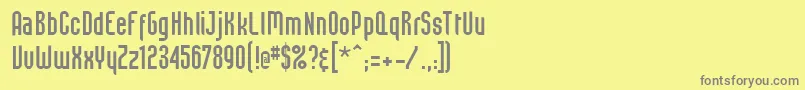 Ft13 Font – Gray Fonts on Yellow Background