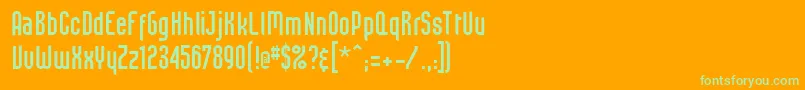 Шрифт Ft13 – зелёные шрифты на оранжевом фоне