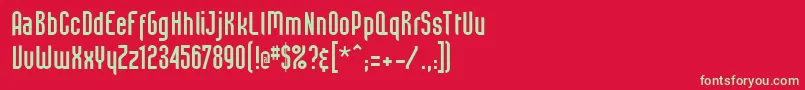 Ft13 Font – Green Fonts on Red Background