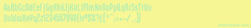 fuente Ft13 – Fuentes Verdes Sobre Fondo Amarillo