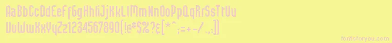 Ft13 Font – Pink Fonts on Yellow Background