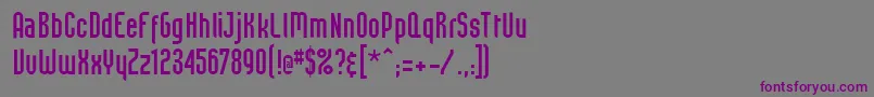 フォントFt13 – 紫色のフォント、灰色の背景