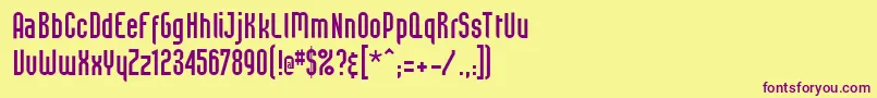 Ft13 Font – Purple Fonts on Yellow Background