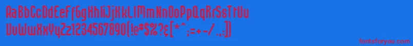 フォントFt13 – 赤い文字の青い背景