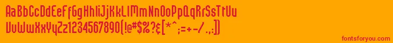 fuente Ft13 – Fuentes Rojas Sobre Fondo Naranja