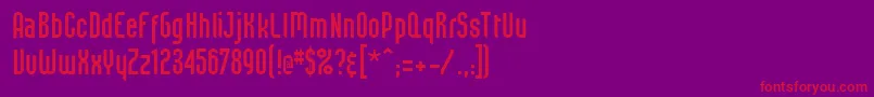フォントFt13 – 紫の背景に赤い文字