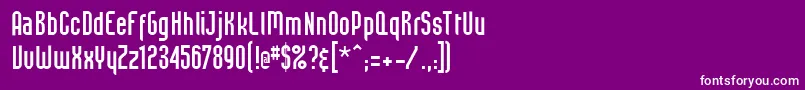 Ft13-Schriftart – Weiße Schriften auf violettem Hintergrund