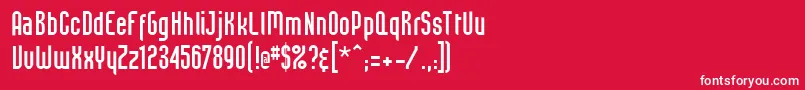 Ft13 Font – White Fonts on Red Background
