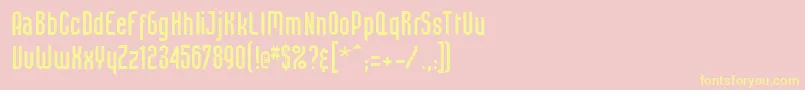 Ft13 Font – Yellow Fonts on Pink Background