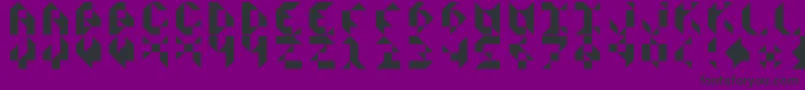 ScissorsCutsPaper Font – Black Fonts on Purple Background